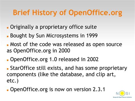 A Brief History Of OpenOffice.org .